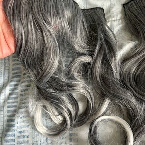 Elegant Gray Ombre Hair Extensions